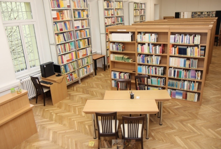 The circulation desk area at the library