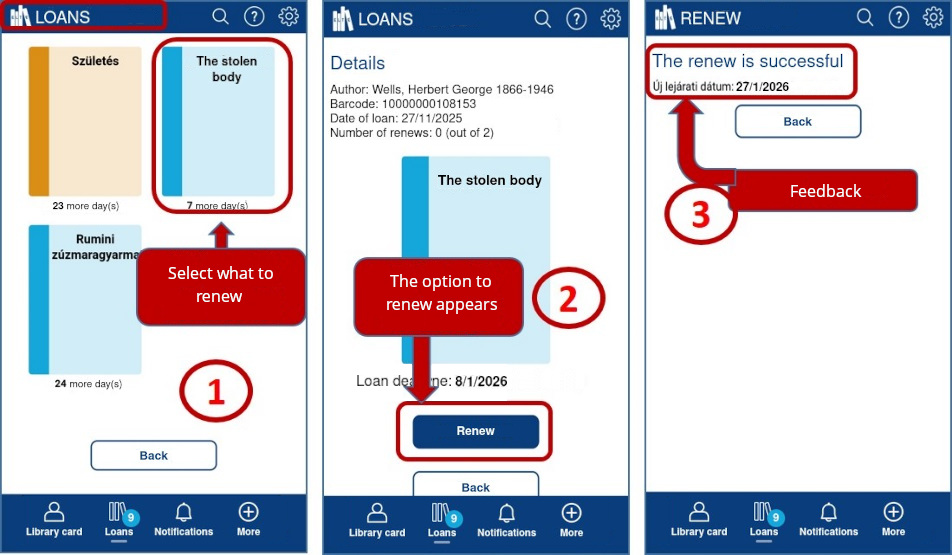 How to renew a loan in the WebApp